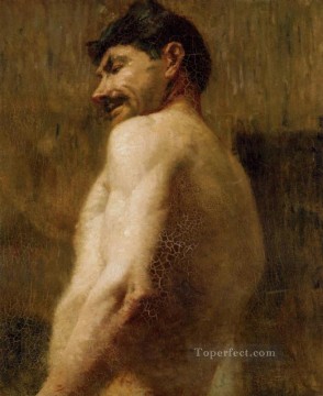  desnudo Pintura - Busto de un hombre desnudo postimpresionista Henri de Toulouse Lautrec